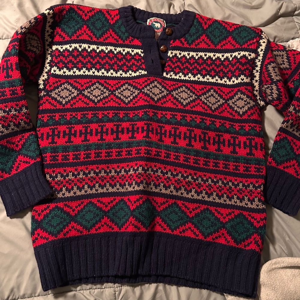 Vintage Multicolor Patterned wool Sweater